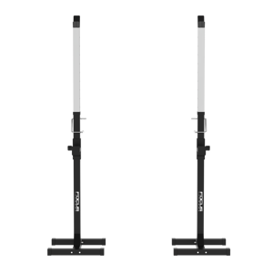 Haltersteunen voor squats en bankdrukken.