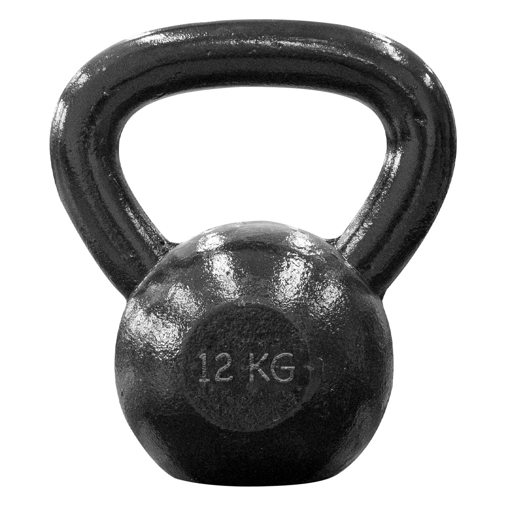 Kettlebell 12 kg: Focus Fitness, gemaakt van gietijzer.