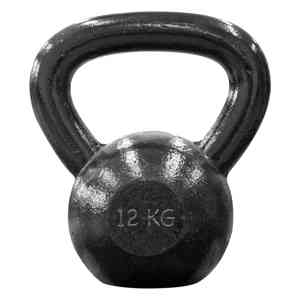 Kettlebell 12 kg: Focus Fitness, gemaakt van gietijzer.