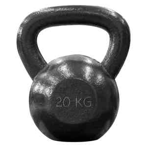 Kettlebell 20 kg gietijzer voor Focus Fitness.