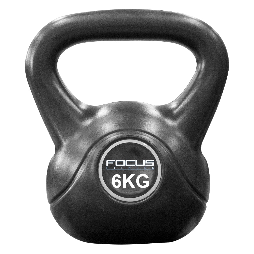 Kettlebell Focus Fitness 6 kg van cement.