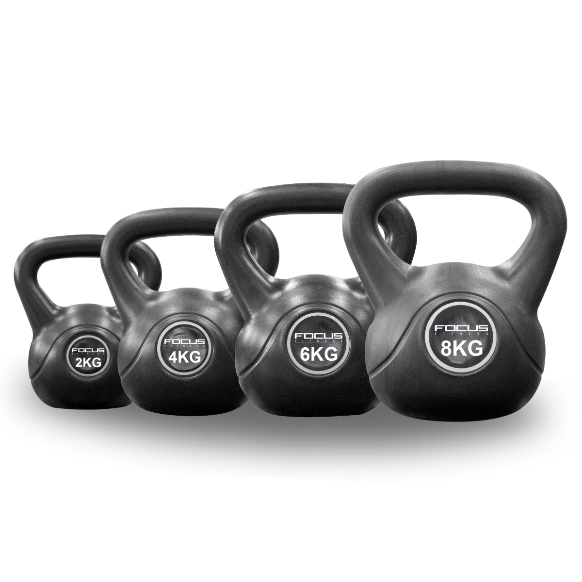 Cement Kettlebell set, 2 t/m 8 kg.