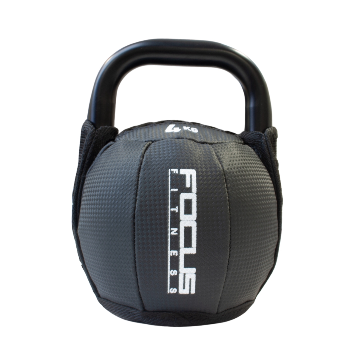 Kettlebell Focus Fitness 4 kg, zacht materiaal.