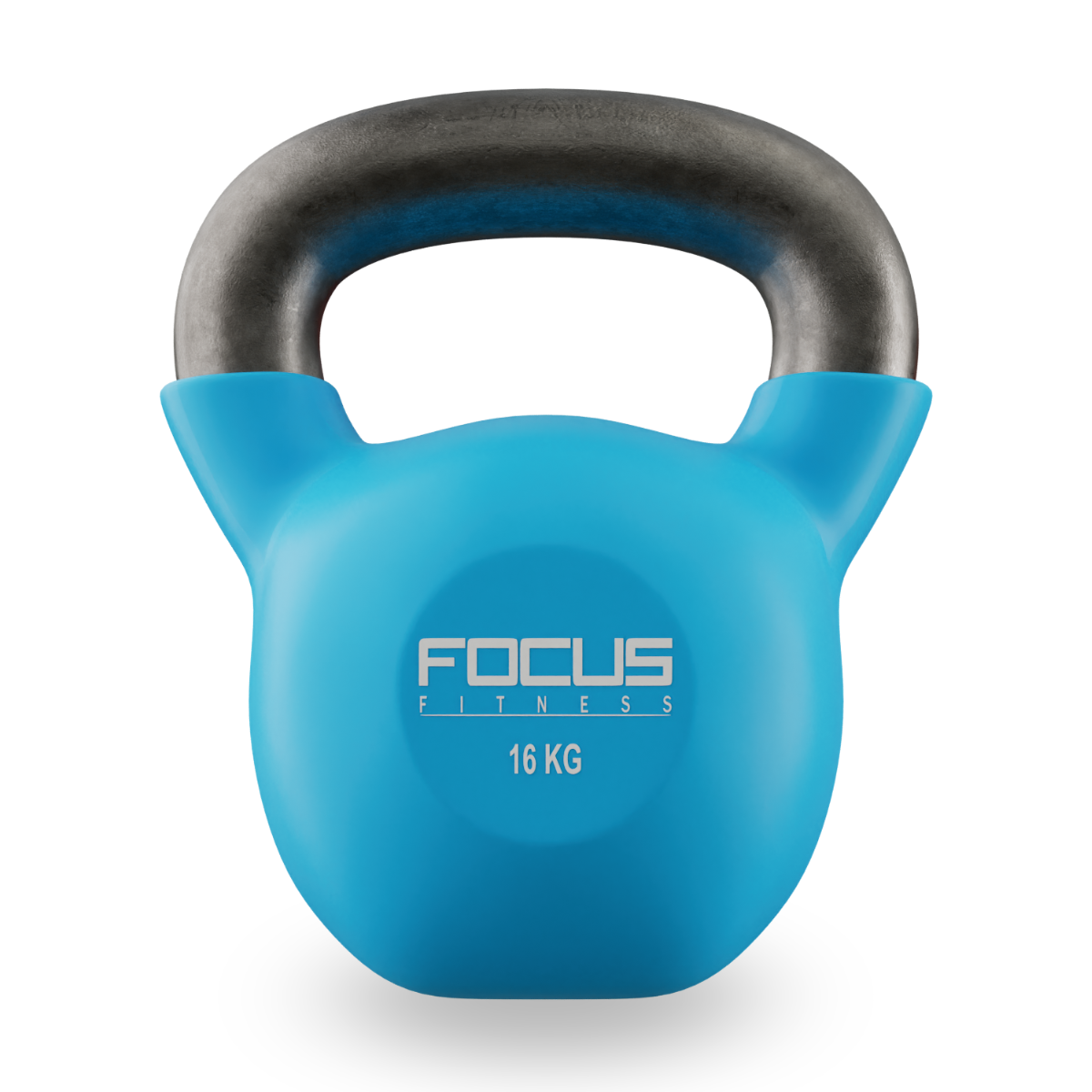 Kettlebell 16 kg Blauw Focus Fitness Vinyl