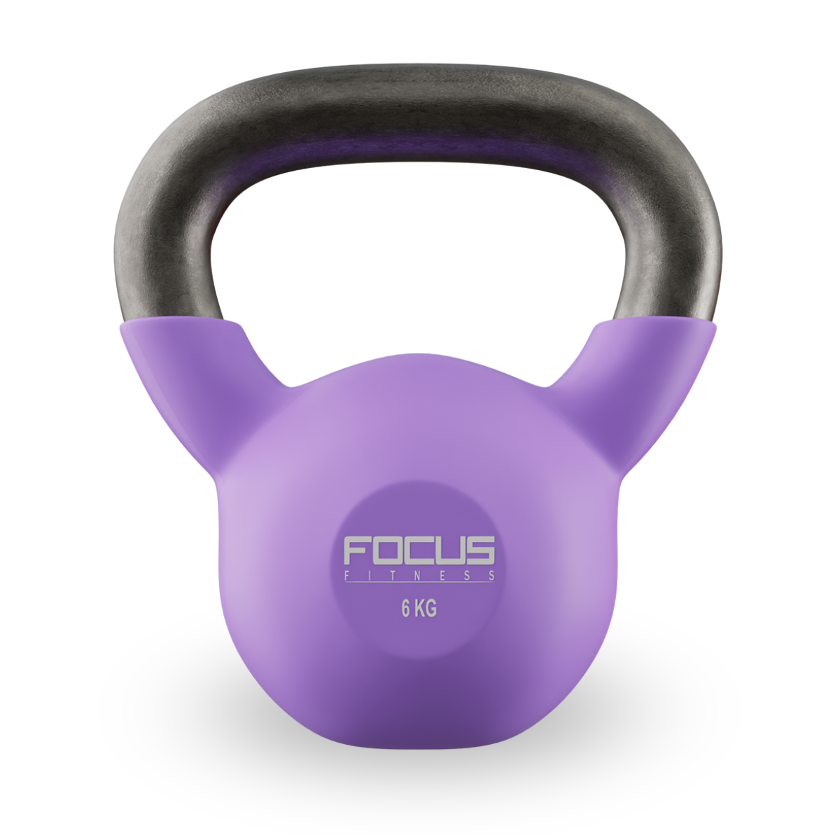 Kettlebell 6 kg paars van Focus Fitness.