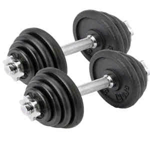 Verstelbare dumbbellset 2 x 15 kg