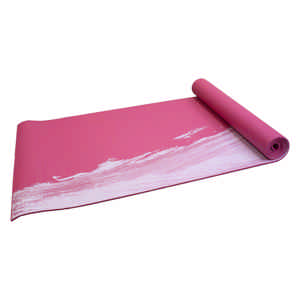 Yogamat - Senz Sports Premium - Roze met print