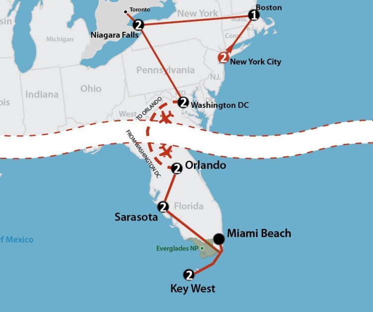 Amerikaanse Oostkust 15 dagen