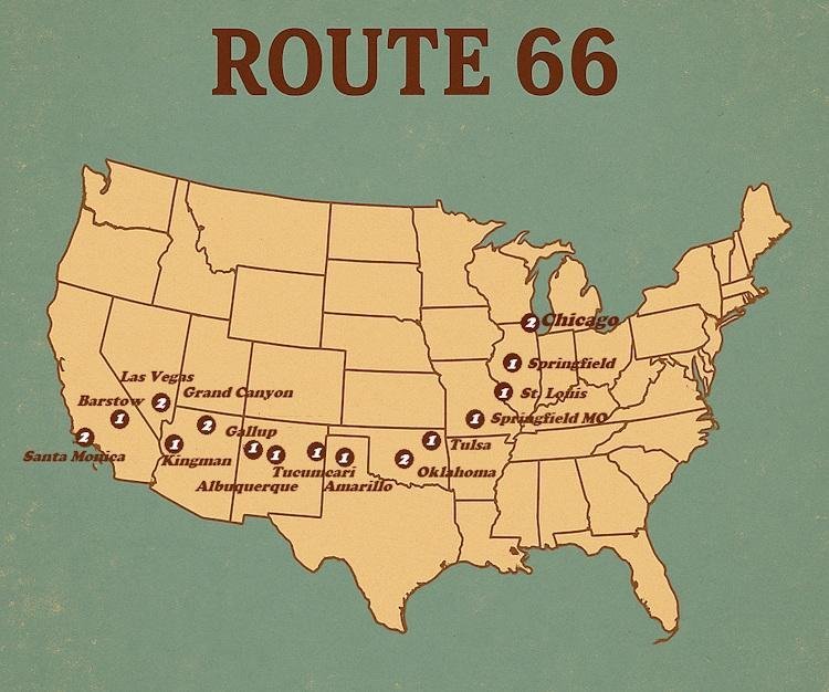 Route 66: 22 dagen in de sixties.