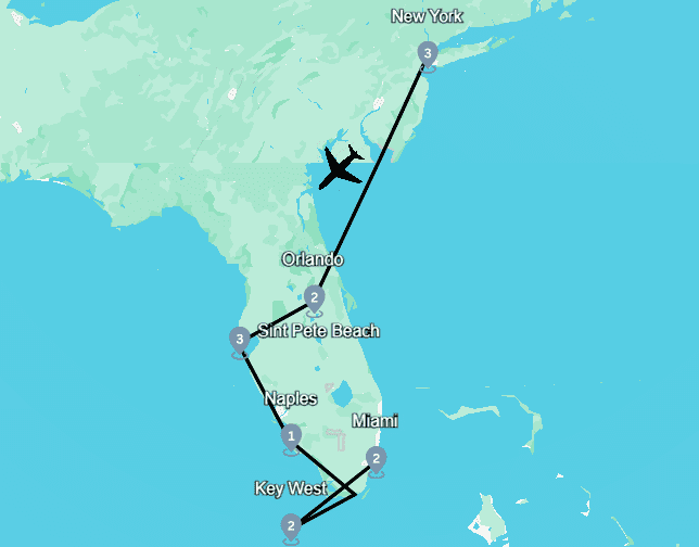 New York en Florida in 15 dagen.
