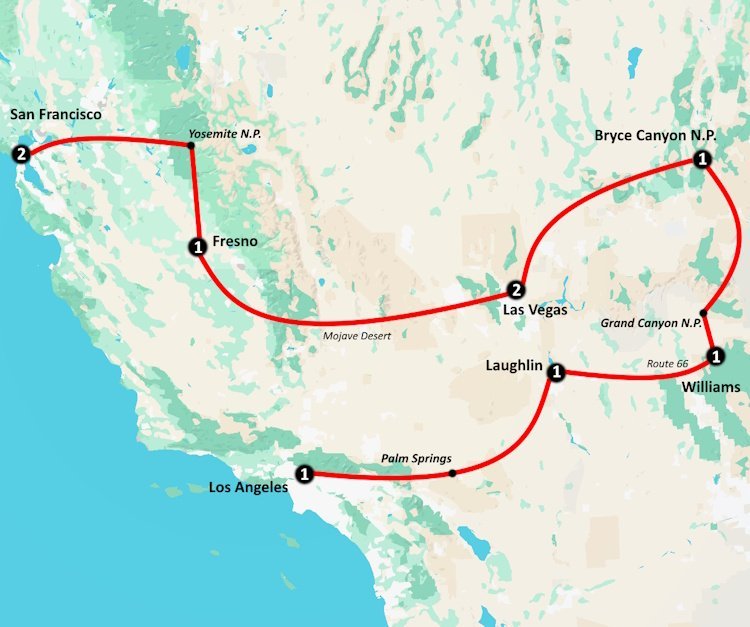 Westelijke hoogtepunten in 11 dagen.