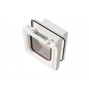Cat Mate microchip kattenluik met tijdklok 100mm wit