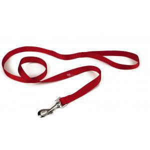 Hondenriem nylon 100cm x 20mm rood.