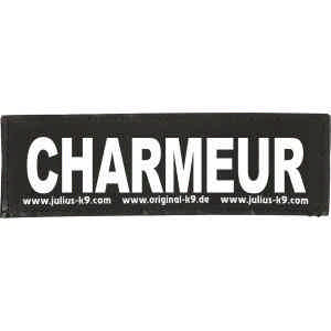 Julius K9 Charmeur label 11x3 cm.