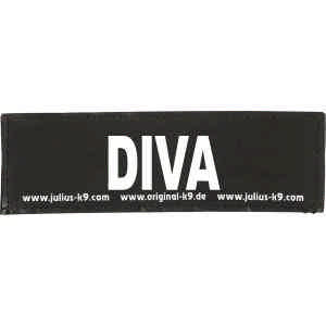 Julius K9 Diva label, 11x3 cm.