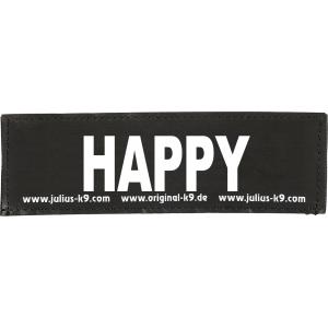 Julius K9 label: Happy, 11x3 cm.