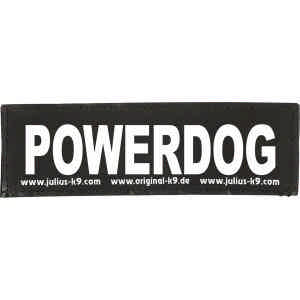 Julius K9 label, Powerdog, 11x3 cm.