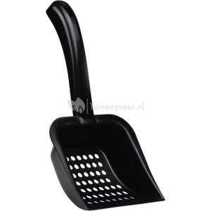 Extra grof kattenbakschep voor eenvoudig reinigen.