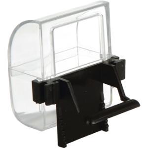 Plastic drink- en voederbakje.