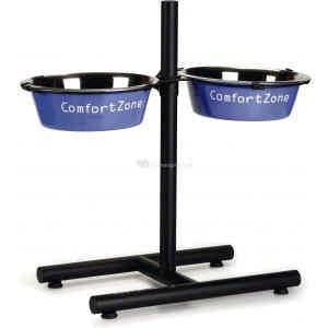 Standaard Comfort Zone met 2 blauwe 25 cm hondenvoerbakkenbakken