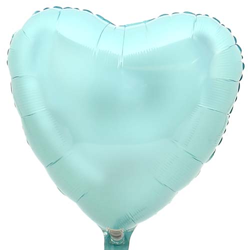 Hart ballon baby blauw