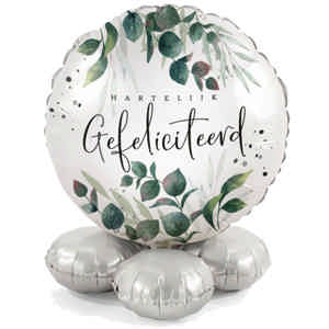 Hartelijk gefeliciteerd groen ballon cadeau