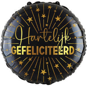 Hartelijk Gefeliciteerd zwart goud