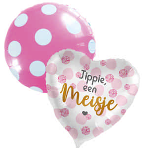 Jippie een meisje ballon duo