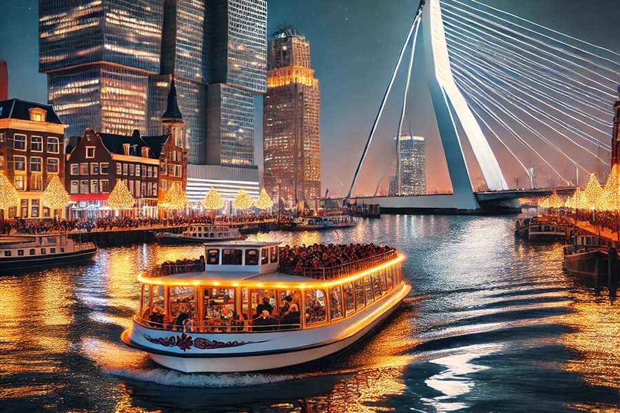 Vaar door Rotterdam met lekker eten.