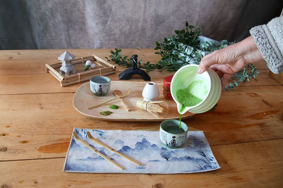 Workshop voor het maken van matcha.