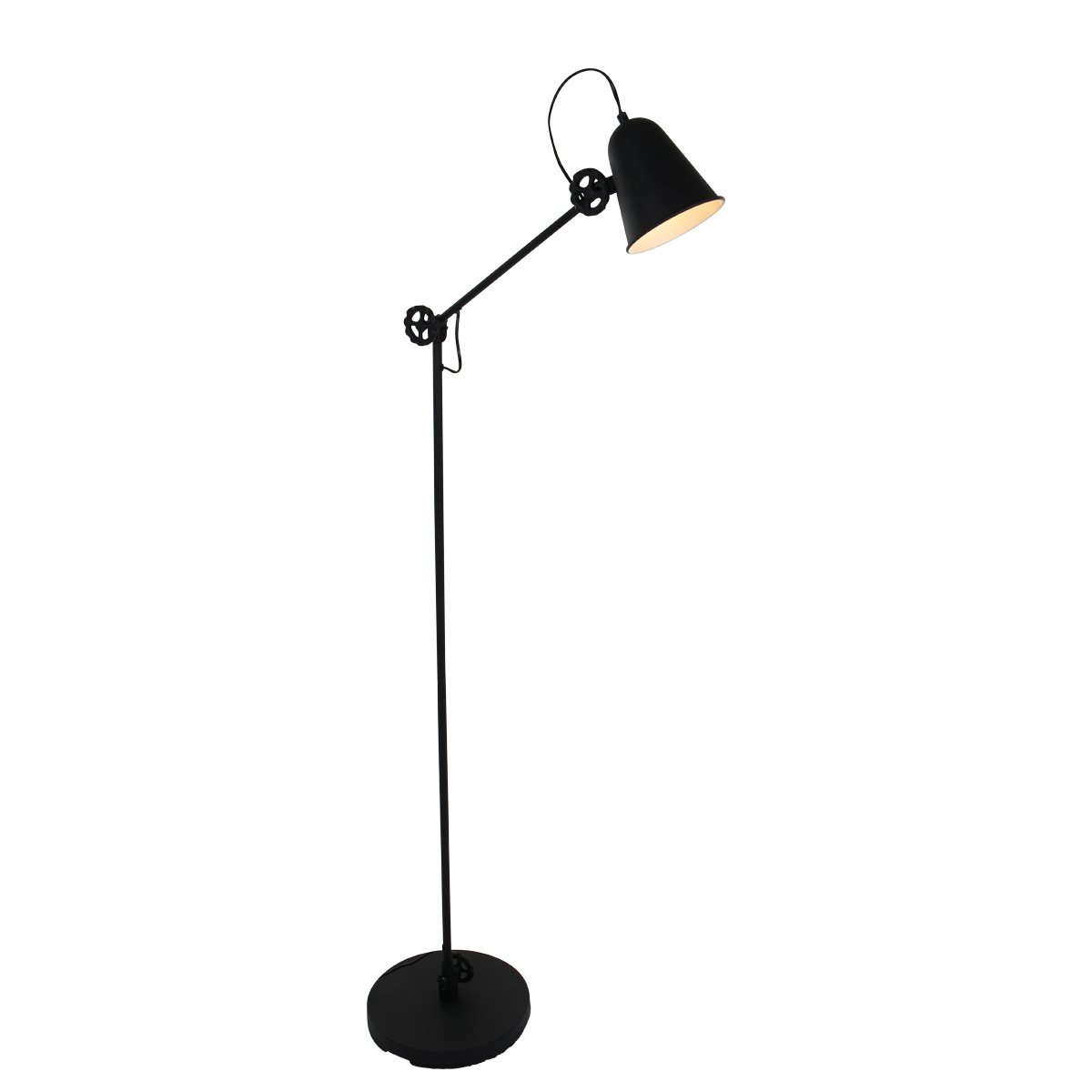 Anne Light Vloerlamp zwart met dolfijnmotief.