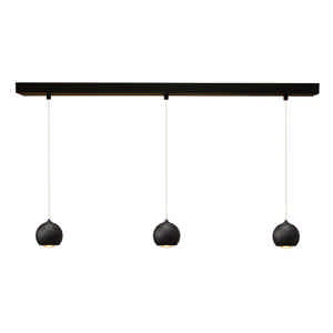 Artdelight Hanglamp Denver 3 lichts Ø 10 cm L 100 cm zwart