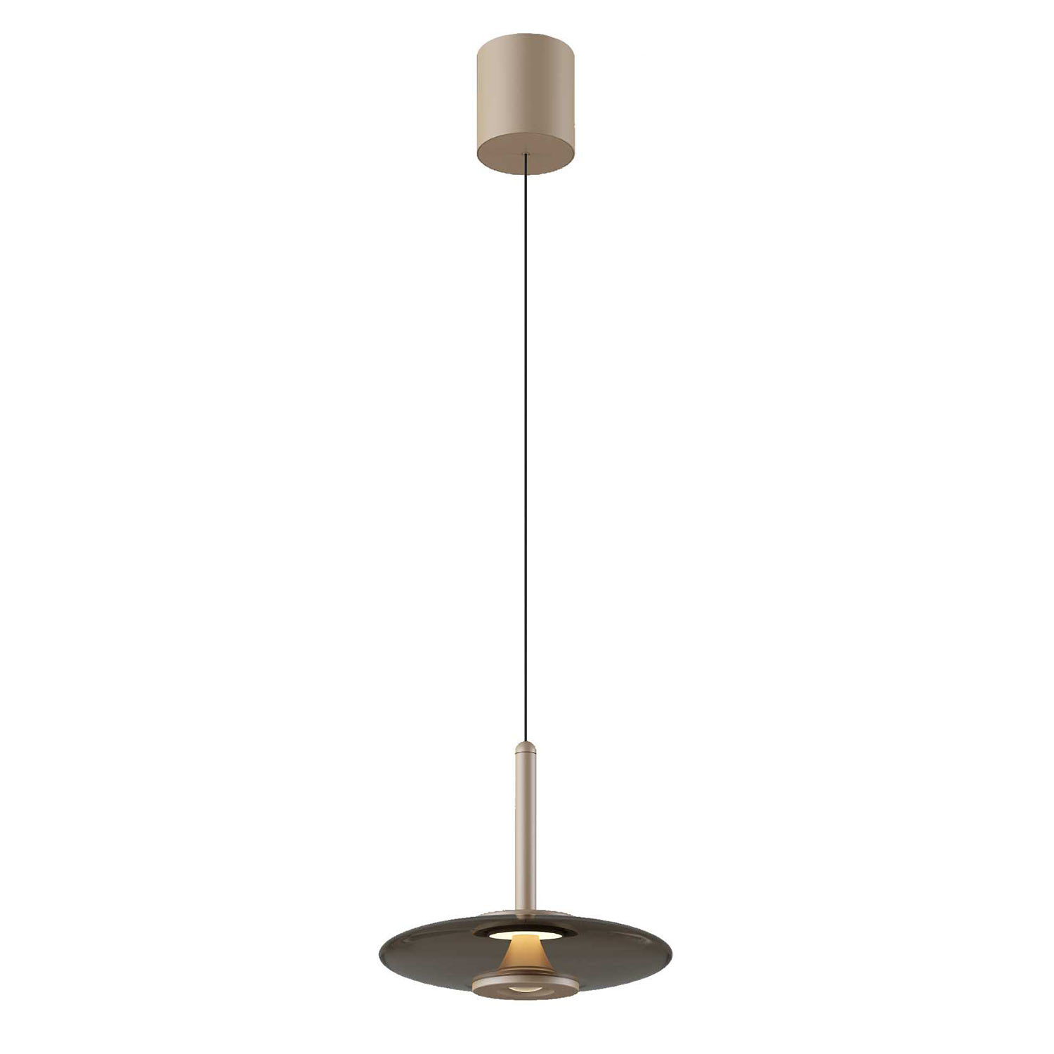 Artdelight Hanglamp Madison 1 lichts Ø 22 cm comfortlift champagne