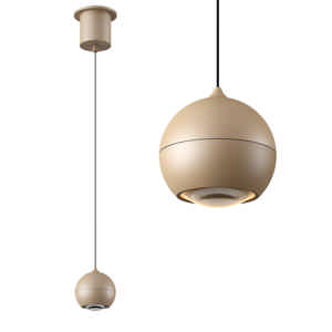 Artdelight Hanglamp Miami 1 lichts Ø 10 cm comfortlift champagne
