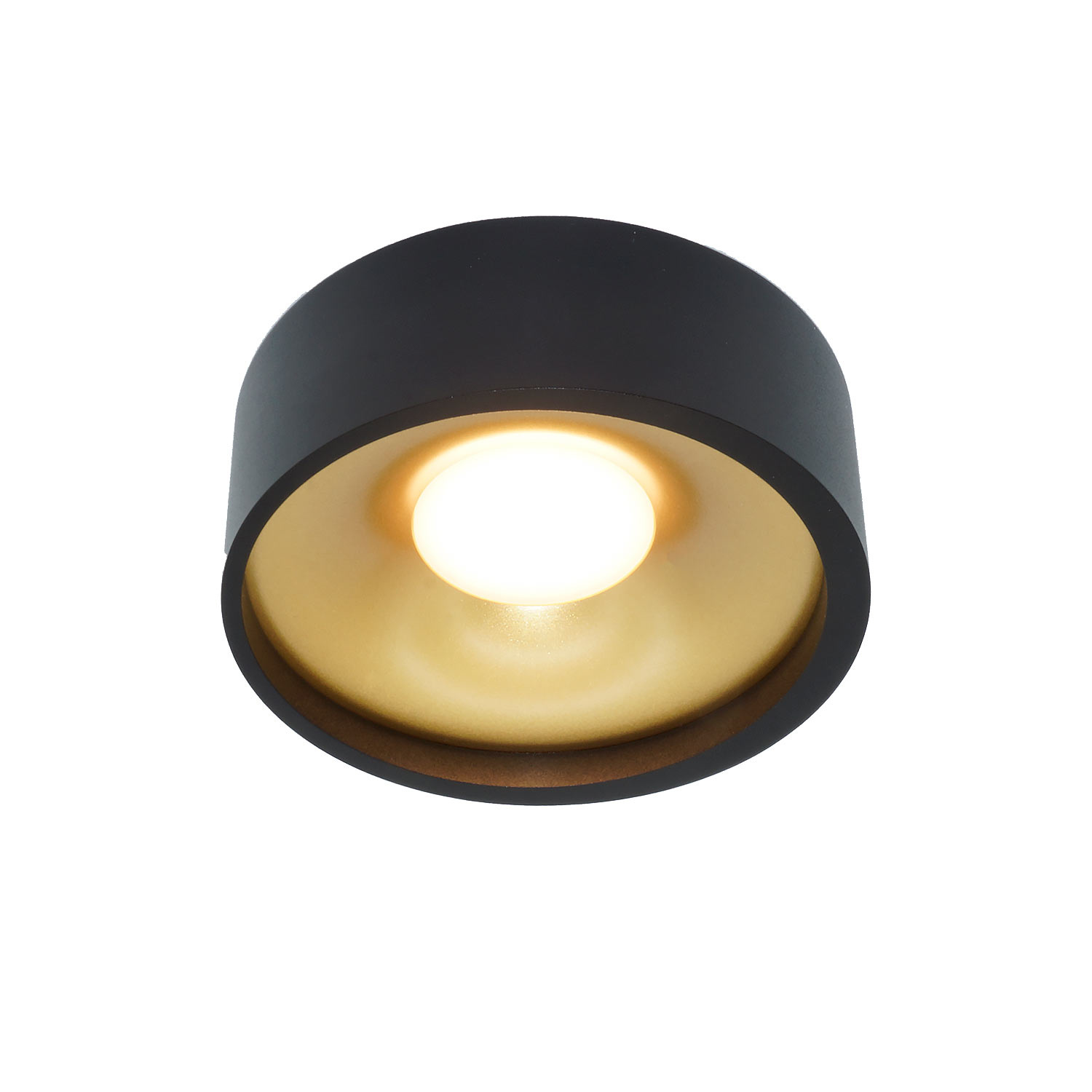 Artdelight Plafondlamp Orlando Ø 14 cm zwart goud