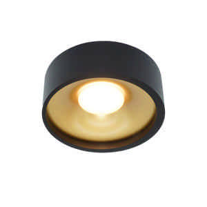 Artdelight Plafondlamp Orlando Ø 14 cm zwart goud