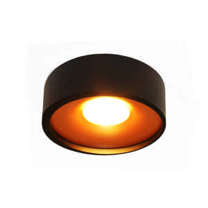 Artdelight Plafondlamp Orlando Ø 14 cm zwart koper