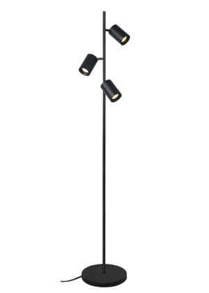 Artdelight Vloerlamp Megano 3 lichts H 160 cm zwart