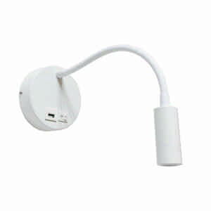 Flex USB wandlamp in wit.