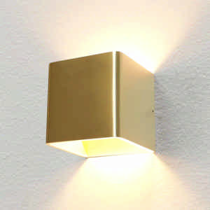 Wandlamp Fulda, mat goud.