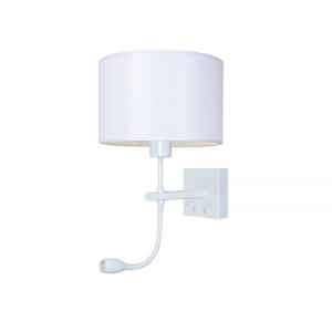 Artdelight Wandlamp Quad incl. kap Ø 20 cm wit