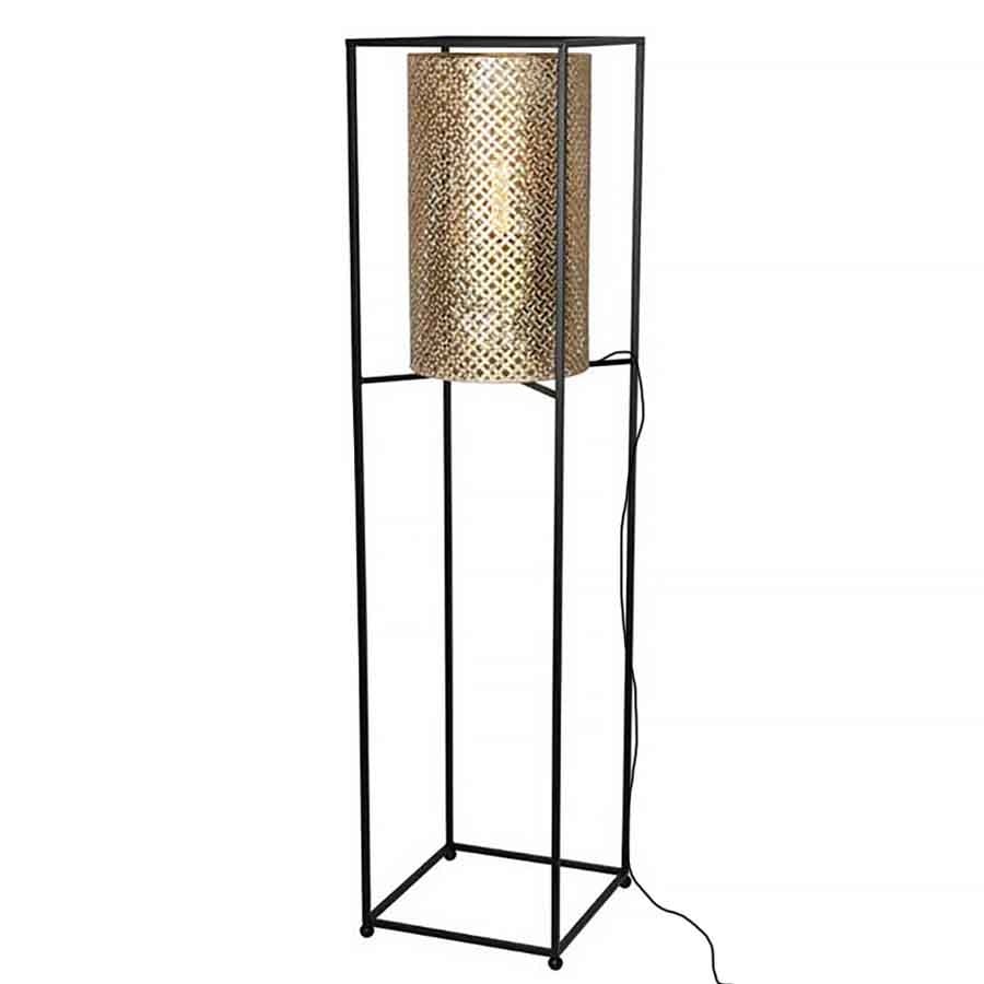 Freelight Vloerlamp Petrolio H 152 cm B 35 cm goud zwart