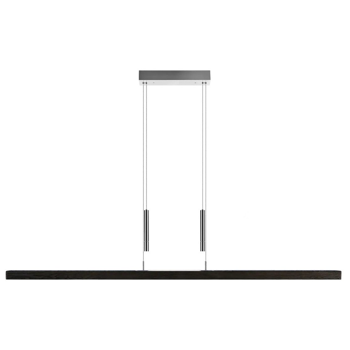 Herzblut Hanglamp Leonora Dim up-down 160 cm zwart hout