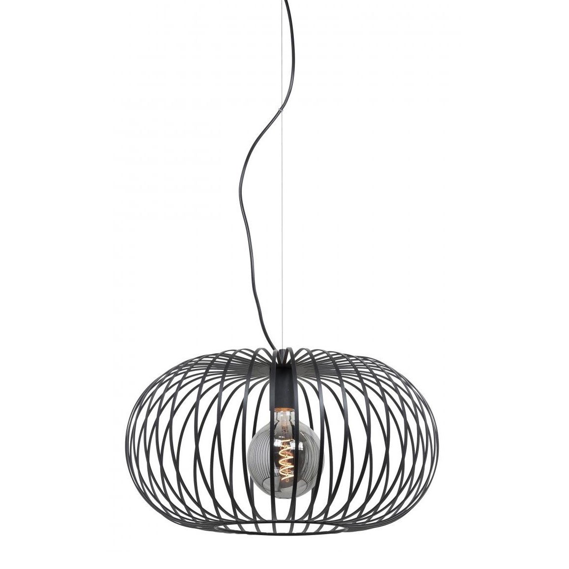 Zwarte Bolato hanglamp, 50 cm groot.