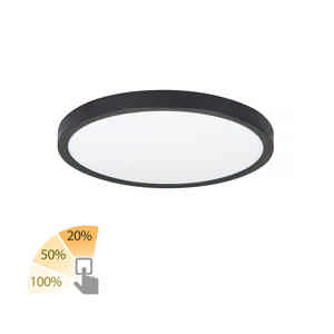 Highlight Plafondlamp Piatto Ø 23,5 cm 3 step DIM zwart