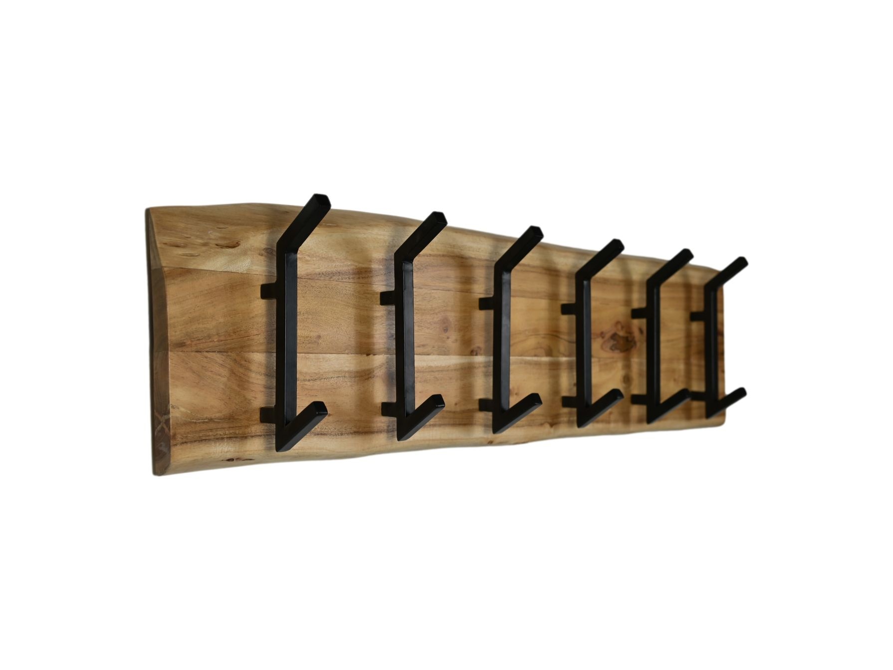 HSM Collection Kapstok Acacia hout B 100 cm naturel zwart