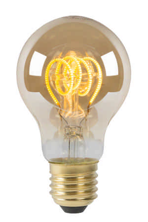 Lucide A60 - Filament lamp - Ø 6 cm - LED Dimb. - E27 - 1x4,9W 2200K - Amber