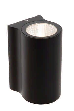 Lucide AKRA - Wandlamp Binnen/Buiten - LED - 1x6W 2700K - IP54 - Zwart