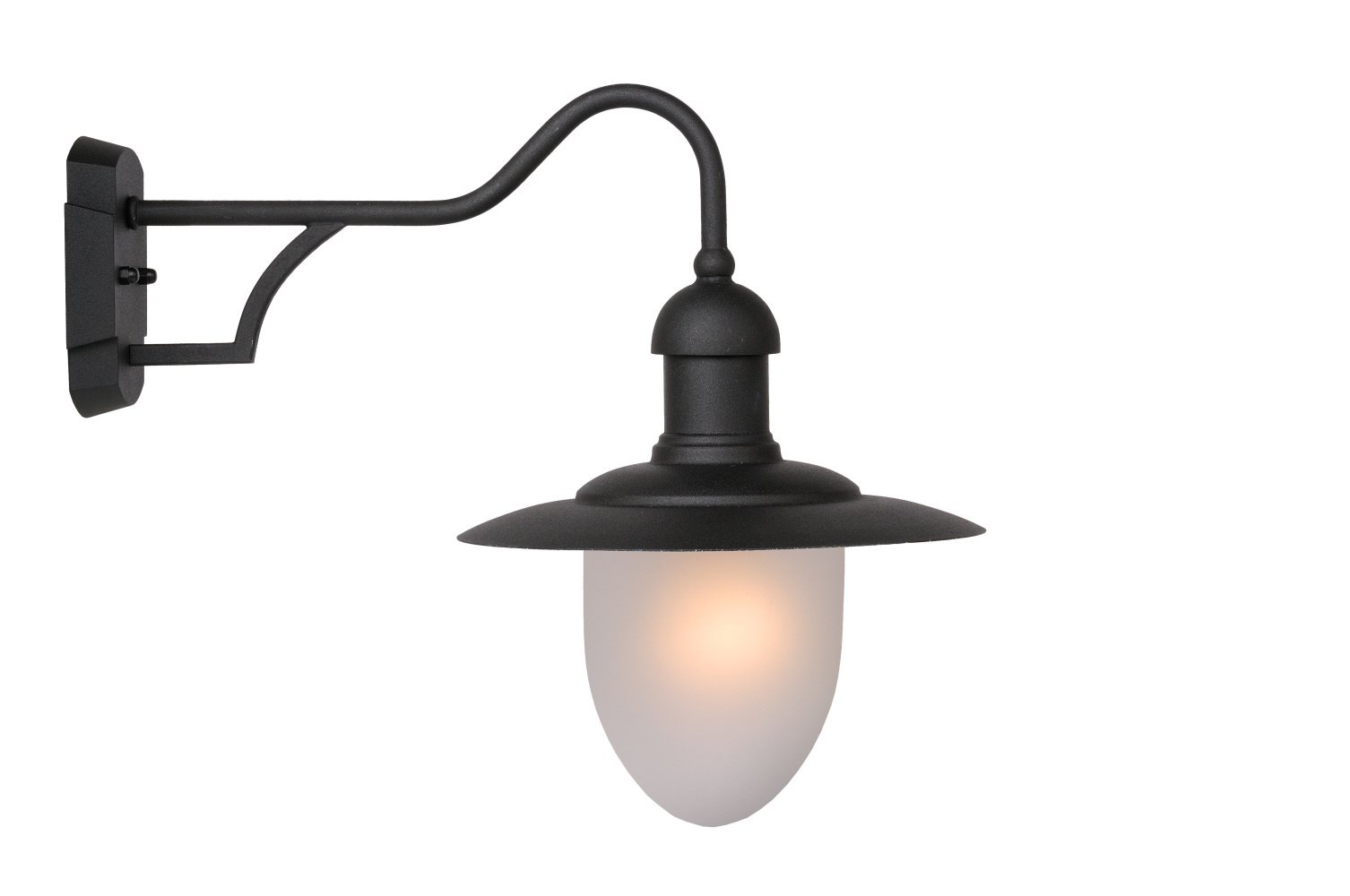 Lucide ARUBA - Wandlamp Binnen/Buiten - 1xE27 - IP44 - Zwart