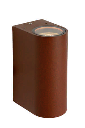 Lucide BOOGY - Wandspot / Wandlamp Binnen/Buiten - 2xGU10 - IP44 - Roest bruin